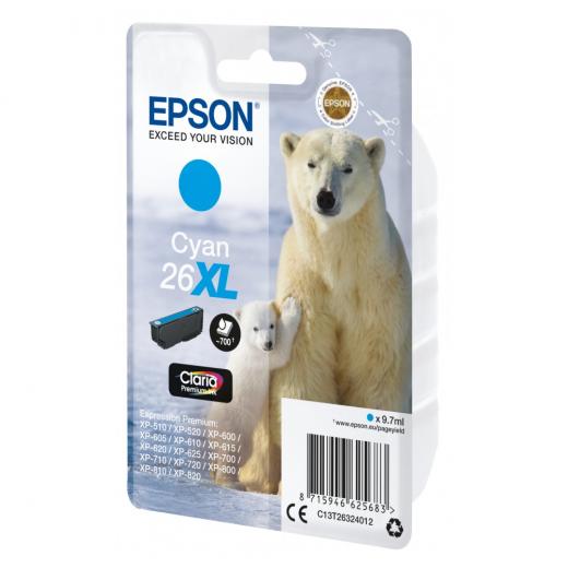 TIN Epson C13T26324012 cyan HC