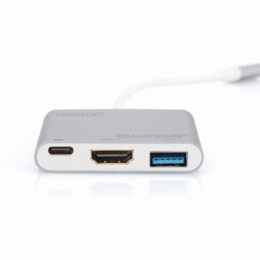 USB-C 3Port Digitus USB3.0 HDMI USB-C passiv Silver