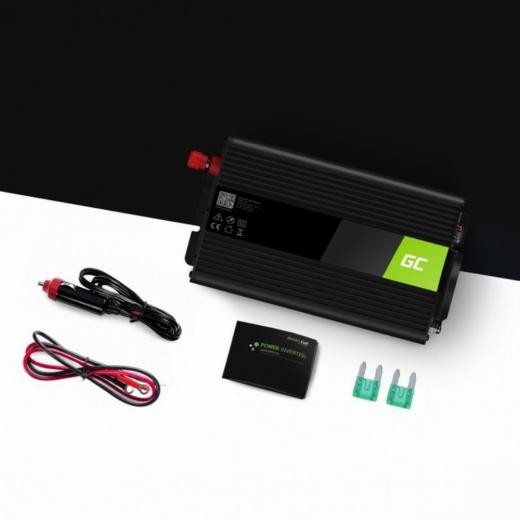 Green Cell KFZ Spannungswandler Power Inverter 12V > 230V 500/1000W Black