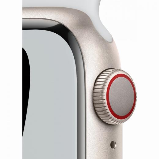 Apple Watch Series 7 Nike Aluminium 41mm Cellular Sternenlicht (Sportarmband platinum/schwarz) *NEW*