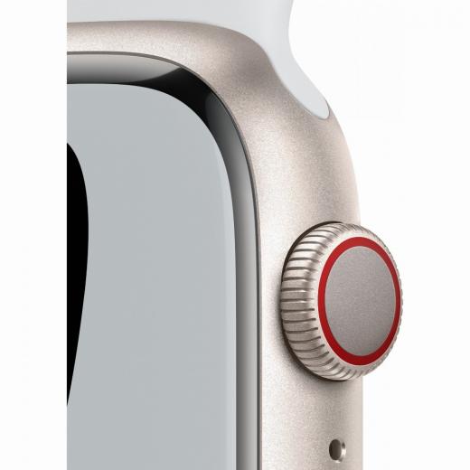 Apple Watch Series 7 Nike Aluminium 45mm Cellular Sternenlicht (Sportarmband platinum/schwarz) *NEW*