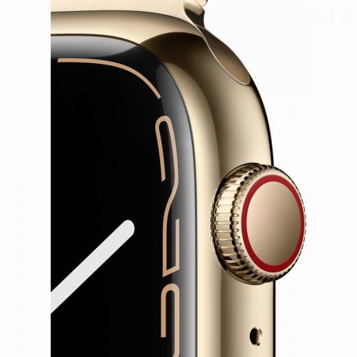 Apple Watch Series 7 Edelstahl 45mm Cellular Gold (Milanaise gold) *NEW*