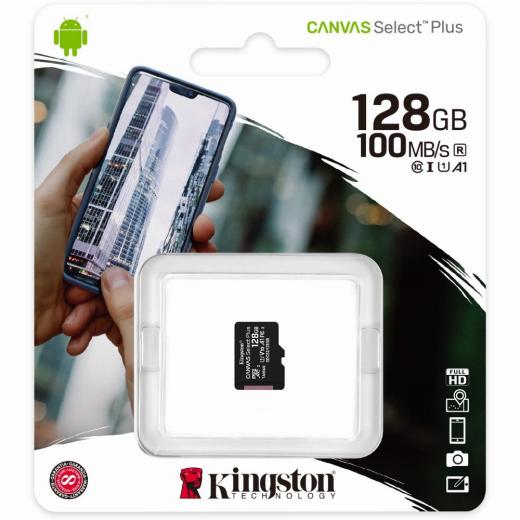 128GB Kingston Canvas Selevt Plus microSDXC 100MB/s