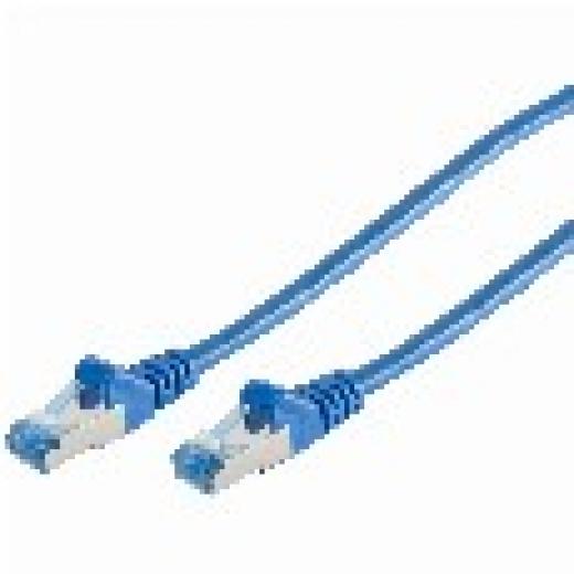 Patchkabel CAT6a RJ45 S/FTP 0,25m Blue