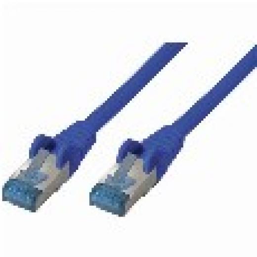 Patchkabel CAT6a RJ45 S/FTP 0,5m Blue