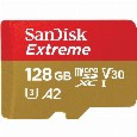 128GB SanDisk Extreme MicroSDHC 160MB/s for action cams/drones +Adapter