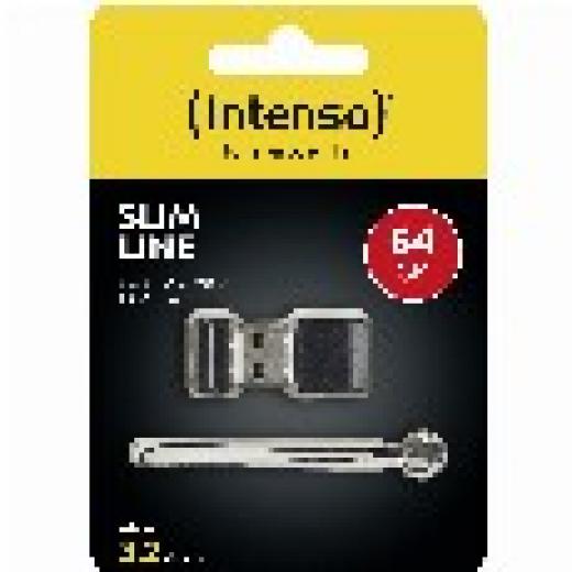 STICK 64GB USB 3.0 Intenso Slim Line Black