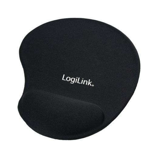 Mauspad LogiLink mit Silikon Handauflage Black