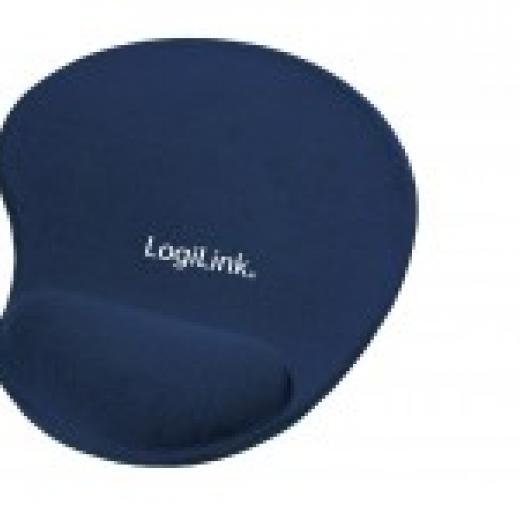 Mauspad LogiLink mit Silikon Handauflage Blue