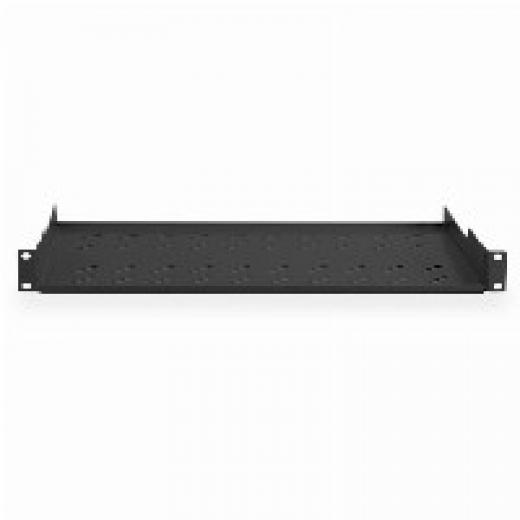 NWSZ Fachboden 19 1HE Digitus zum Festeinbau perforiert, Farbe black (RAL9005), bis zu 15 kg, 45x483x250 mm