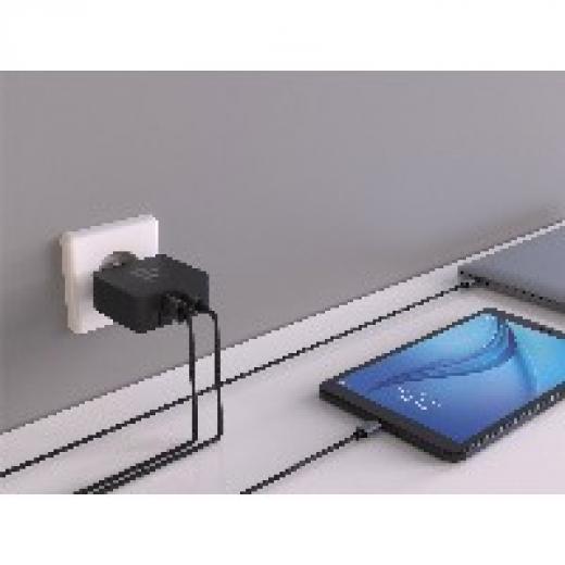 Ladegerät Green Cell Charger USB-C Power Delivery USB3.0 Quick Charge 30W Black