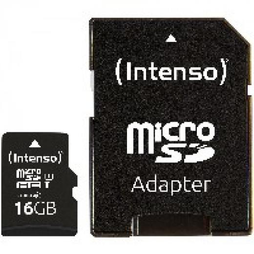 16GB Intenso Premium MicroSDHC 45MB/s +Adapter