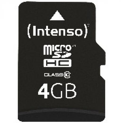 4GB Intenso MicroSDHC 20MB/s +Adapter
