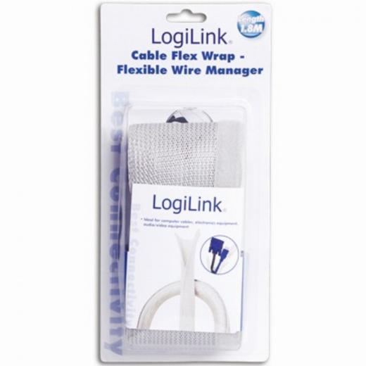 Management Kabelschlauch PET flexibel 1,8m LogiLink Grey