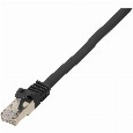 Patchk.CAT7/6a S/FTP 0,25m black RJ45 Halogenfrei (LSZH)
