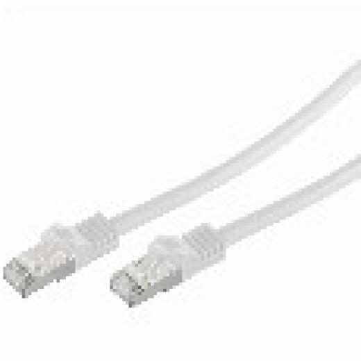 Patchk.CAT7/6a S/FTP 0,5m white RJ45 Halogenfrei (LSZH)