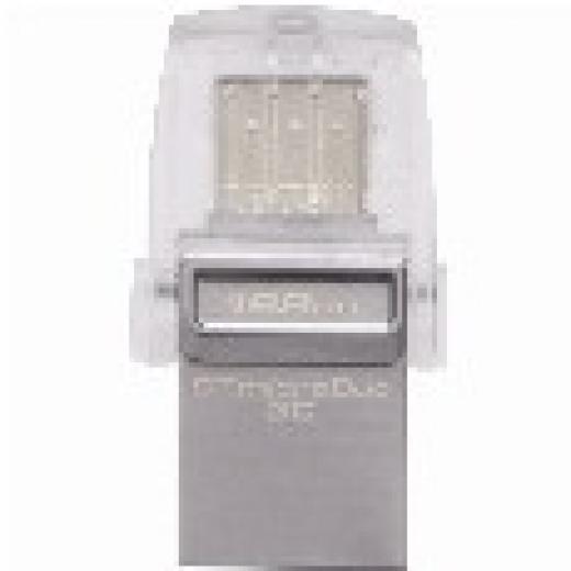 STICK 128GB USB 3.1 Kingston DataTraveler microDuo 3C Type-A/Type-C for Apple Silver