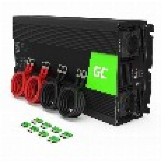 Green Cell KFZ Spannungswandler Power Inverter 12V > 230V 2000/4000W Black