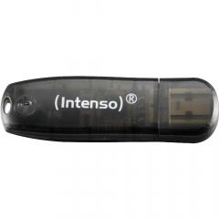 STICK 16GB USB 2.0 Intenso Rainbow Line Transparent Black