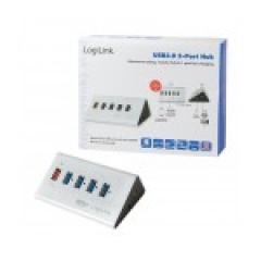 HUB 5Port LogiLink SuperSpeed 1x USB Power passiv Silver
