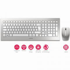 Cherry DW 8000 RF Wireless QWERTZ Deutsch Silber - white Tastatur
