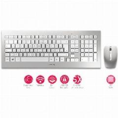Cherry DW 8000 RF Wireless QWERTZ Deutsch Silber - white Tastatur