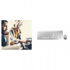 Cherry DW 8000 RF Wireless QWERTZ Deutsch Silber - white Tastatur