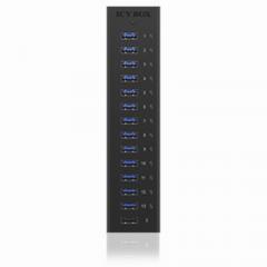 USB 3.0 , 13 Port, +1x Ladeport Aluminium-mit Netzteil ICY BOX
