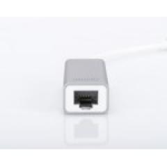 KAB Adapter USB-C > RJ45 Gigabit Lan 1000 MBit/s Digitus White Silver