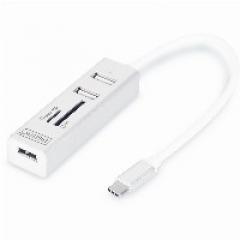 KAB USB C > Multi Adapter (3x USB 2.0; Micro SD; SD) Digitus