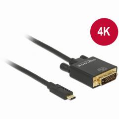 KAB USB-C > DVI 24+1 (ST-ST) 1m 4K 30Hz DeLOCK Black