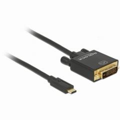 KAB USB-C > DVI 24+1 (ST-ST) 1m 4K 30Hz DeLOCK Black
