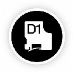 Dymo LabelWriter - D1 Etiketten Selbstklebend - 12 mm x 7 m - Schwarz auf Blau - (S0720560)