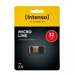 STICK 32GB USB 2.0 Intenso Micro Line Black