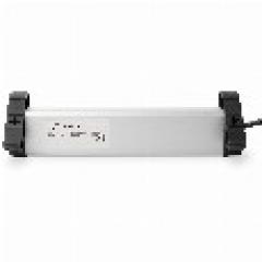 Steckdosenleiste 4x Stecker 2xUSB Port Schalter Digitus Black Silver