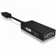Adapter ICY BOX DisplayPort > HDMI/DVI/VGA 4K 60Hz Black