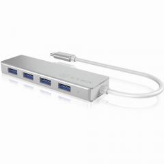 HUB 5Port ICY BOX 4xUSB3.0 SuperSpeed passiv Silver
