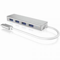 HUB 5Port ICY BOX 4xUSB3.0 SuperSpeed passiv Silver