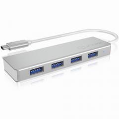 HUB 5Port ICY BOX 4xUSB3.0 SuperSpeed passiv Silver