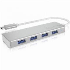 HUB 5Port ICY BOX 4xUSB3.0 SuperSpeed passiv Silver