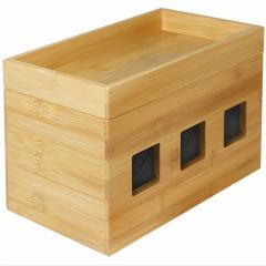 Management Cable Box Bambus 255 x 140 x 165mm LogiLink Black