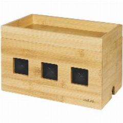 Management Cable Box Bambus 255 x 140 x 165mm LogiLink Black
