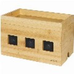 Management Cable Box Bambus 255 x 140 x 165mm LogiLink Black