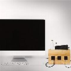 Management Cable Box Bambus 255 x 140 x 165mm LogiLink Black