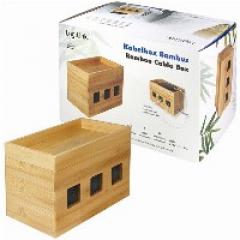 Management Cable Box Bambus 255 x 140 x 165mm LogiLink Black