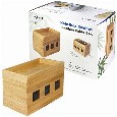 Management Cable Box Bambus 255 x 140 x 165mm LogiLink Black