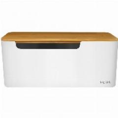 Management Cable Box Bambus-Deckel 320 x 140 x 130mm LogiLink Black