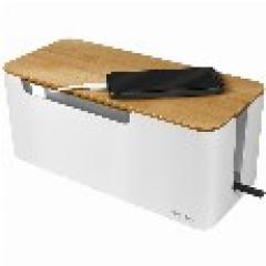 Management Cable Box Bambus-Deckel 320 x 140 x 130mm LogiLink Black