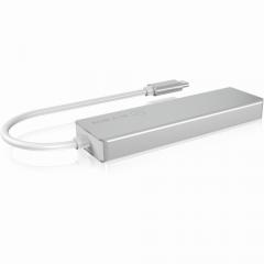 ICY BOX USB-C 2xUSB3.0 SuperSpeed 1x USB-C 1xCardReader microSD/SD Silver
