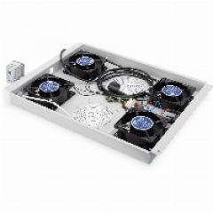 NWSZ Dachlüftereinheit Digitus für Unique Serverschränke 4 Lüfter, Schalter, Thermostat, 552 m³ zirk./h, Farbe Grau (RAL 7035)